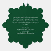 Custom Business Logo Groene Kerstkrans Ornament Kaart (Achterkant)