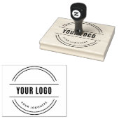 Custom Business Logo Grote Vierkante Houten Rubber Rubberstempel (Gestempeld)