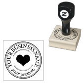 Custom Business Logo Handgemaakt Hart Rubberstempel (Gestempeld)