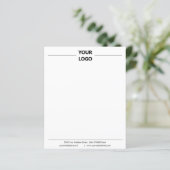 Custom Business Logo Info Papier Gepersonaliseerd (Staand voorkant)