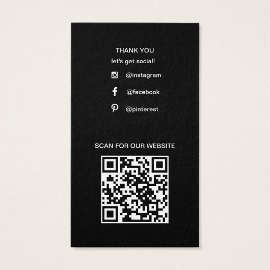 Custom Business Logo Kleding Label Prijs Hang Labe Visitekaartje (Achterkant)