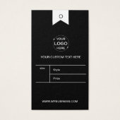 Custom Business Logo Kleding Label Prijs Hang Labe Visitekaartje (Voorkant)