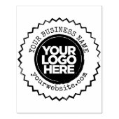 Custom Business Logo Large Rustic Rubberstempel (Afrduk)