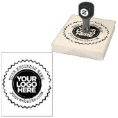 Custom Business Logo Large Rustic Rubberstempel (Gestempeld)