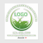 Custom Business Logo Lawn Care Vinyl Sticker (Vel)