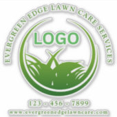 Custom Business Logo Lawn Care Vinyl Sticker (Voorkant)
