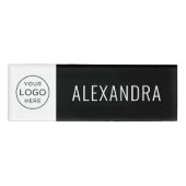 Custom Business Logo Medewerker Zwart Naambadge (Voorkant)