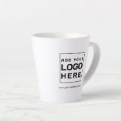 Custom Business Logo Merk Website Custom Latte Mok (Rechterhoek)