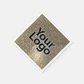 Custom Business Logo Modern Fun Glitter Party Servet (Hoek)