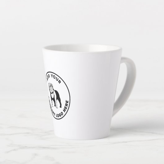 Custom Business Logo Modern Marketing Giveaway Latte Mok (Rechterhoek)