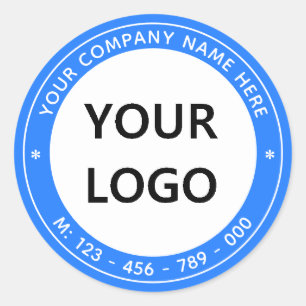 Custom Business Logo Naam Telefoon Stickers Sjablo