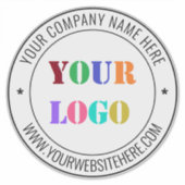 Custom Business Logo Naam Website Sticker Sjabloon (Voorkant)