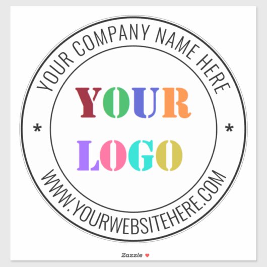 Custom Business Logo Naam Website Sticker Sjabloon (Vel)
