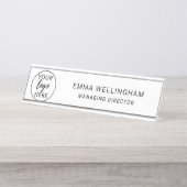 Custom Business Logo Name Bord Bureau Naambordje (Voorkant)