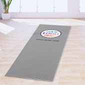 Custom Business Logo Name Gray Yogamat