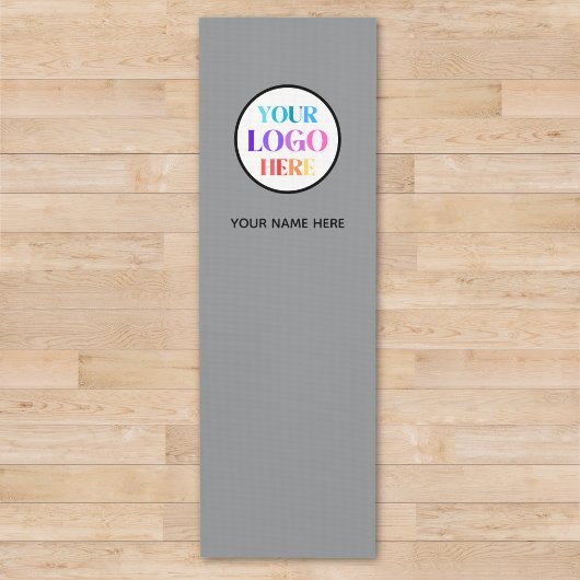 Custom Business Logo Name Gray Yogamat