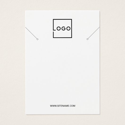 Custom Business Logo Necklace Display Cards (Devant)