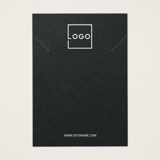 Custom Business Logo Necklace Display Cards (Devant)