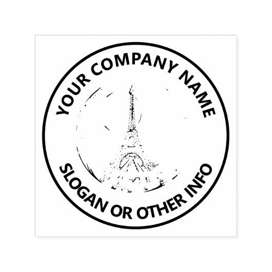Custom Business Logo Parijs Zelfinktende Stempel (Design)