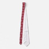 Custom Business Logo Pattern op Bourgogne Stropdas (Achterkant)