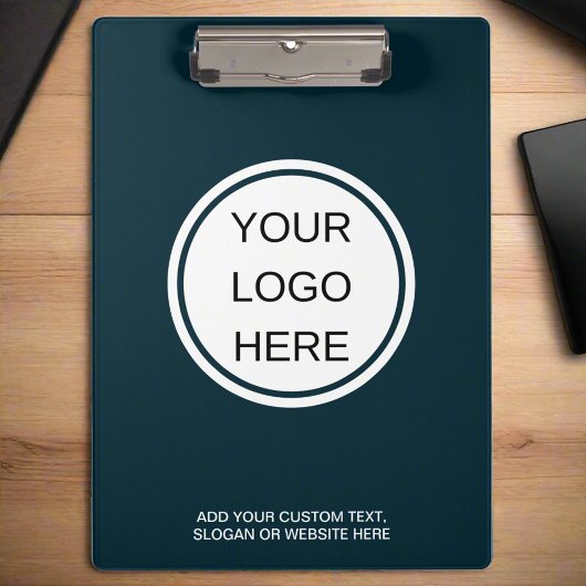 Custom Business Logo Professional Navy Blue Klembord
