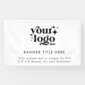 Custom Business Logo Professional Vet Modern Spandoek (Horizontaal)