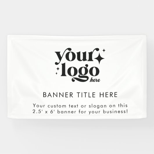 Custom Business Logo Professional Vet Modern Spandoek (Horizontaal)