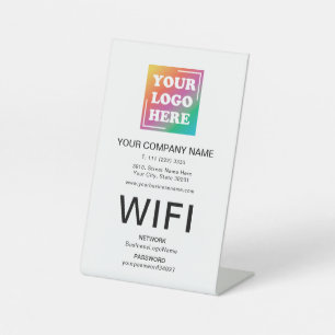 Custom Business Logo Professional WiFi Reclamebord Met Voetstuk