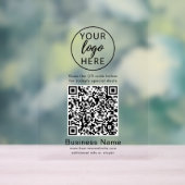 Custom Business Logo, QR Code Acryl Sign Bord (Neutraal)