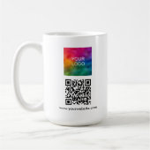 Custom Business Logo QR Code Scan Me Website Wit Koffiemok (Links)