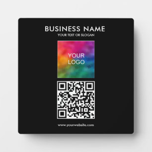 Custom Business Logo QR Code Sjabloon Square Fotoplaat