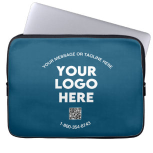 Custom Business Logo QR Code Telefoon Professionee Laptop Sleeve