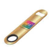 Custom Business Logo QR Code Url Glamour Gold (Devant angulaire)