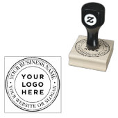 Custom Business Logo Rubber Stamp - Grunge Border Rubberstempel (Gestempeld)