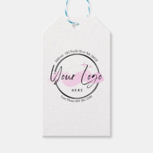 Custom Business Logo Sjabloon - Telefoon en adres Cadeaulabel