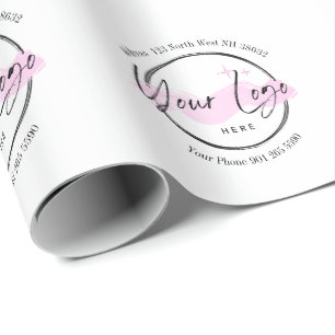 Custom Business Logo Sjabloon - Telefoon en adres Cadeaupapier