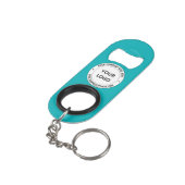 Custom Business Logo Sleutelhanger flesopener cade Mini Flessenopener (Achterkant Gekanteld)