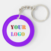 Custom Business Logo Sleutelhanger - Uw kleuren (Achterkant)