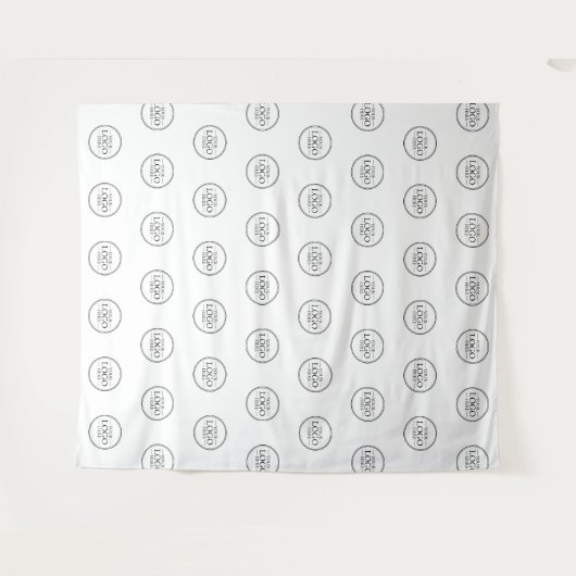 Custom Business Logo stap en herhaling Wandkleed (Voorkant (horizontaal))