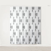 Custom Business Logo Stap & Herhaal Achtergrond Wi Wandkleed (Voorkant)