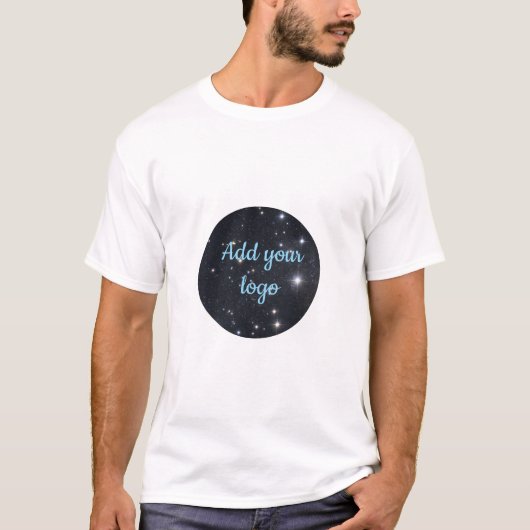 Custom Business Logo T-shirt With QR code  (Devant)