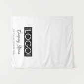 Custom Business Logo Table Runner Banner Retro Wandkleed (Voorkant (horizontaal))