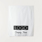 Custom Business Logo Table Runner Banner Retro Wandkleed (Voorkant)