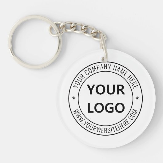 Custom Business Logo Tekst Bedrijf Gift Sleutelhan Sleutelhanger (Voorkant)