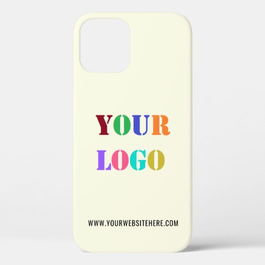 Custom Business Logo Tekst Bedrijf iPhone Case (Achterkant)