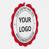 Custom Business Logo Tekst Kerstversiering Kaart (Rechts)