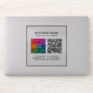 Custom Business Logo Tekst toevoegen QR-code Trans Sticker