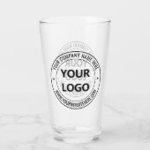 Custom Business Logo Tekst Uw Bedrijf Glas (Achterkant)