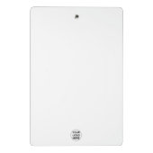 Custom Business Logo & Tekst Zwart & Wit Merk Mini Klembord (Achterkant)