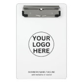 Custom Business Logo & Tekst Zwart & Wit Merk Mini Klembord (Voorkant)